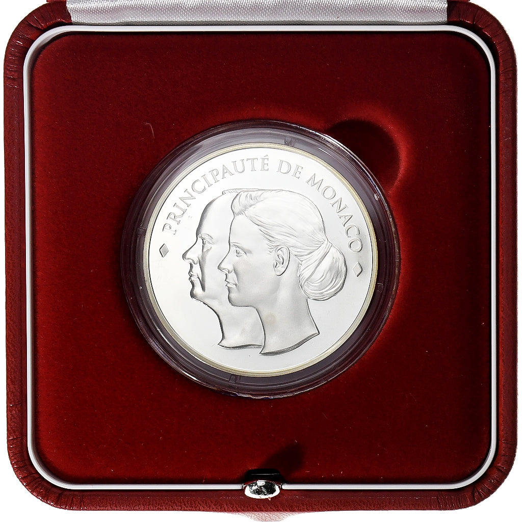 Monaco, 10 Euro, mariage princier, Proof, 2011, MDP, Zilver, FDC, Gadoury:MC 202