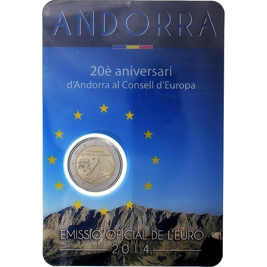 Andorra, 2 Euro, BU, 2014, Madrid, Bi-Metallic, MS(65-70)