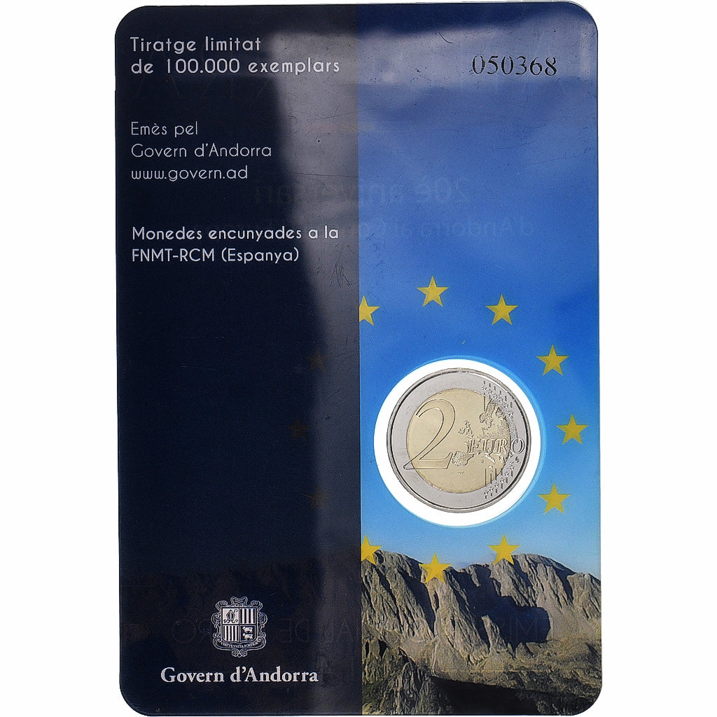 Andorra, 2 Euro, BU, 2014, Madrid, Bi-Metallic, MS(65-70)