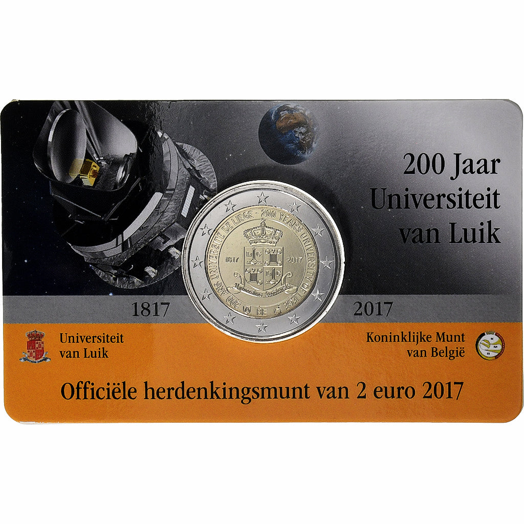 Belgium, 2 Euro, 200 Ans - Université de Liège, 2017, Brussels, Bi-Metallic