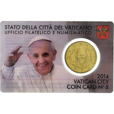 Vatican, Francis, 50 Euro Cent, 2014, Rome, Bi-Metallic, MS(65-70)
