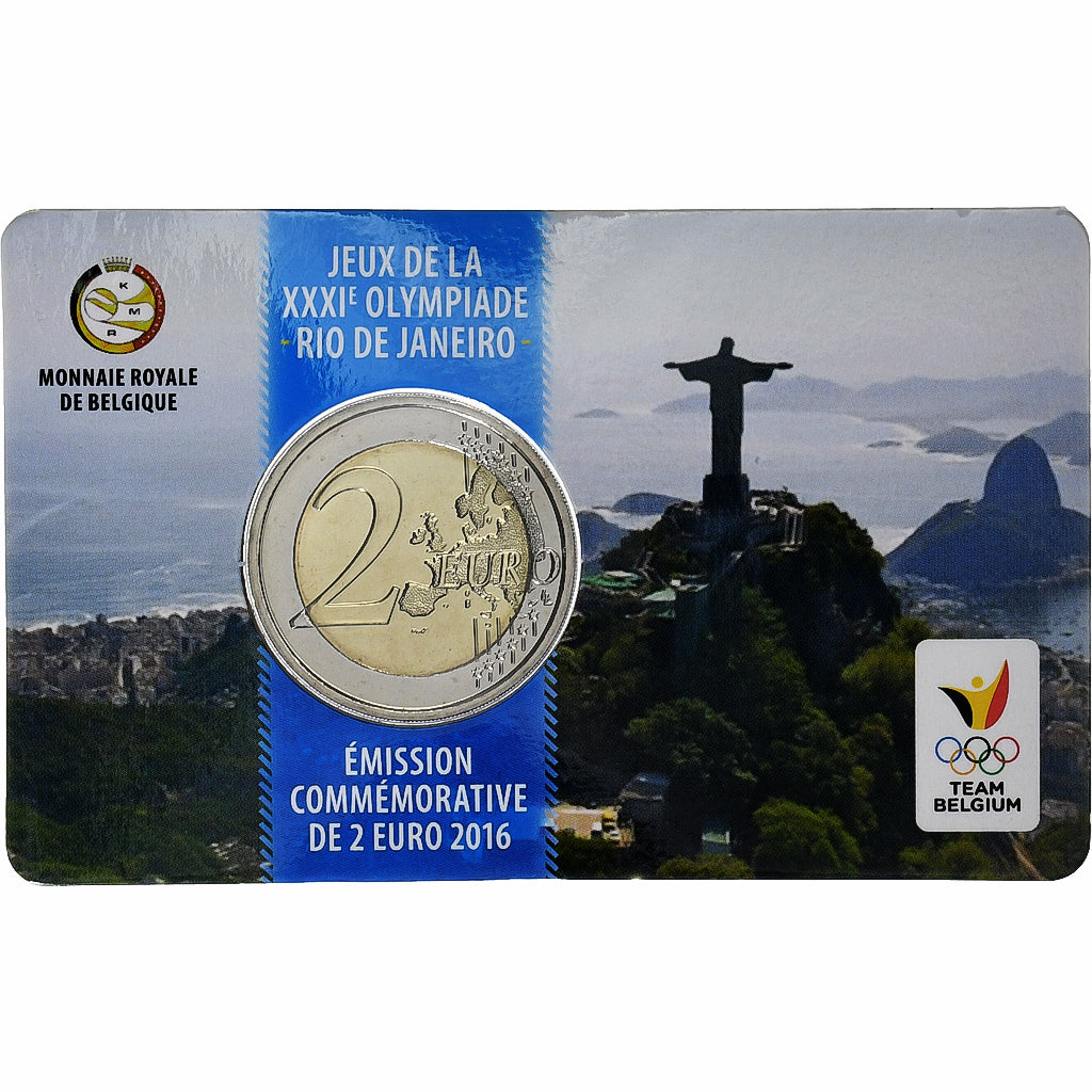Belgio, 2 Euro, Summer Olympics Rio de Janeiro, 2016, Brussels, Bi-metallico