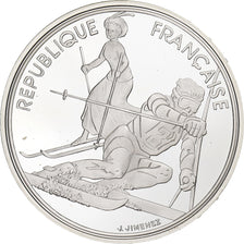 Francia, 100 Francs, Albertville - Slalom, 1990, Monnaie de Paris, Prueba