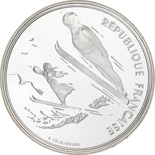 Frankrijk, 100 Francs, Albertville - Saut à ski, 1991, Monnaie de Paris, Proof