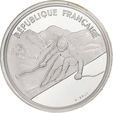 France, 100 Francs, Albertville - Ski Alpin, 1989, Paris, Proof, Silver