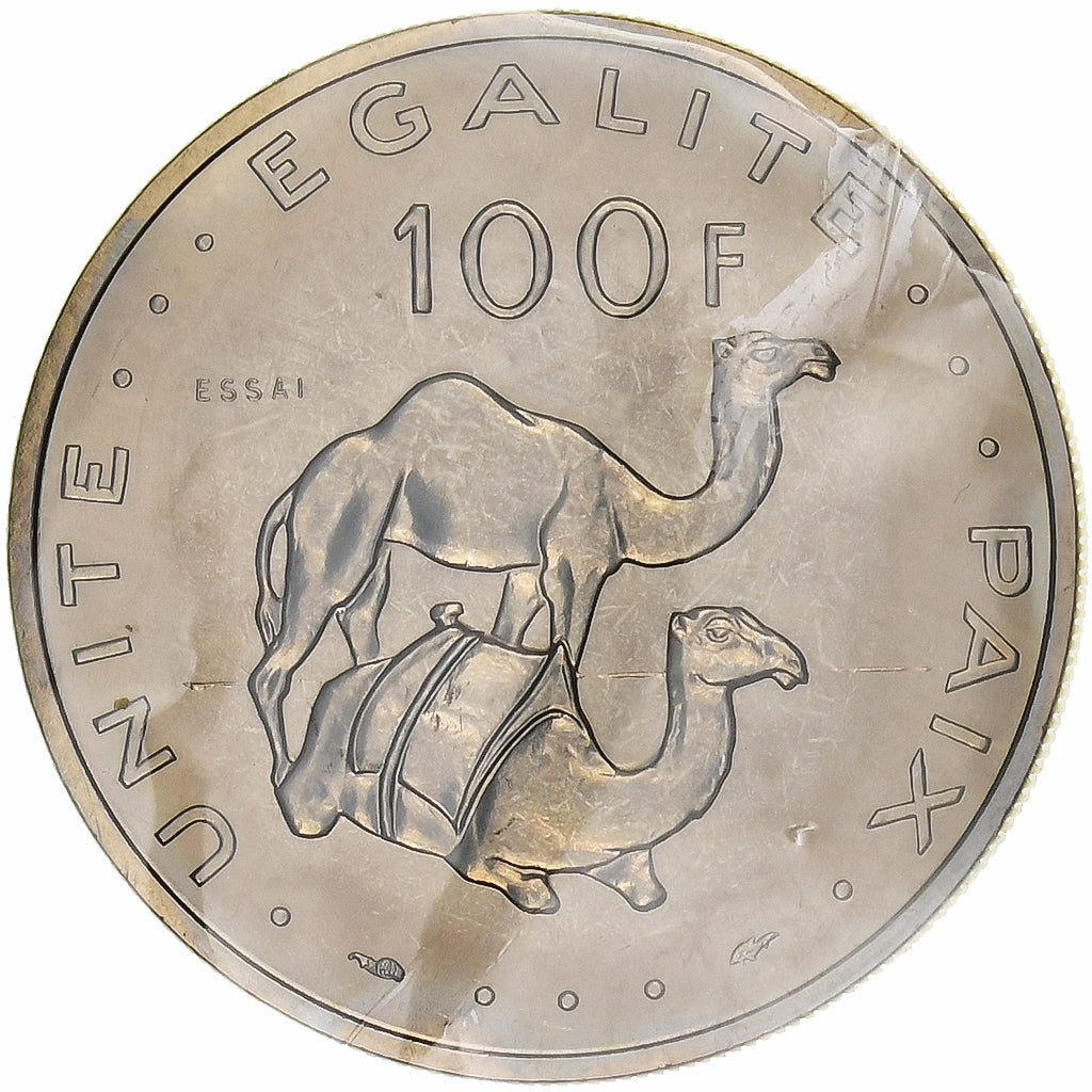 Djibouti, 100 Francs, 1977, Monnaie de Paris, Pattern, Copper-nickel, MS(65-70)