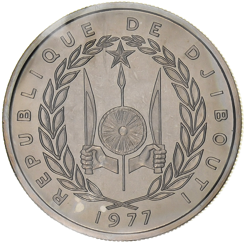 Djibouti, 50 Francs, 1977, Monnaie de Paris, Pattern, Copper-nickel, MS(65-70)