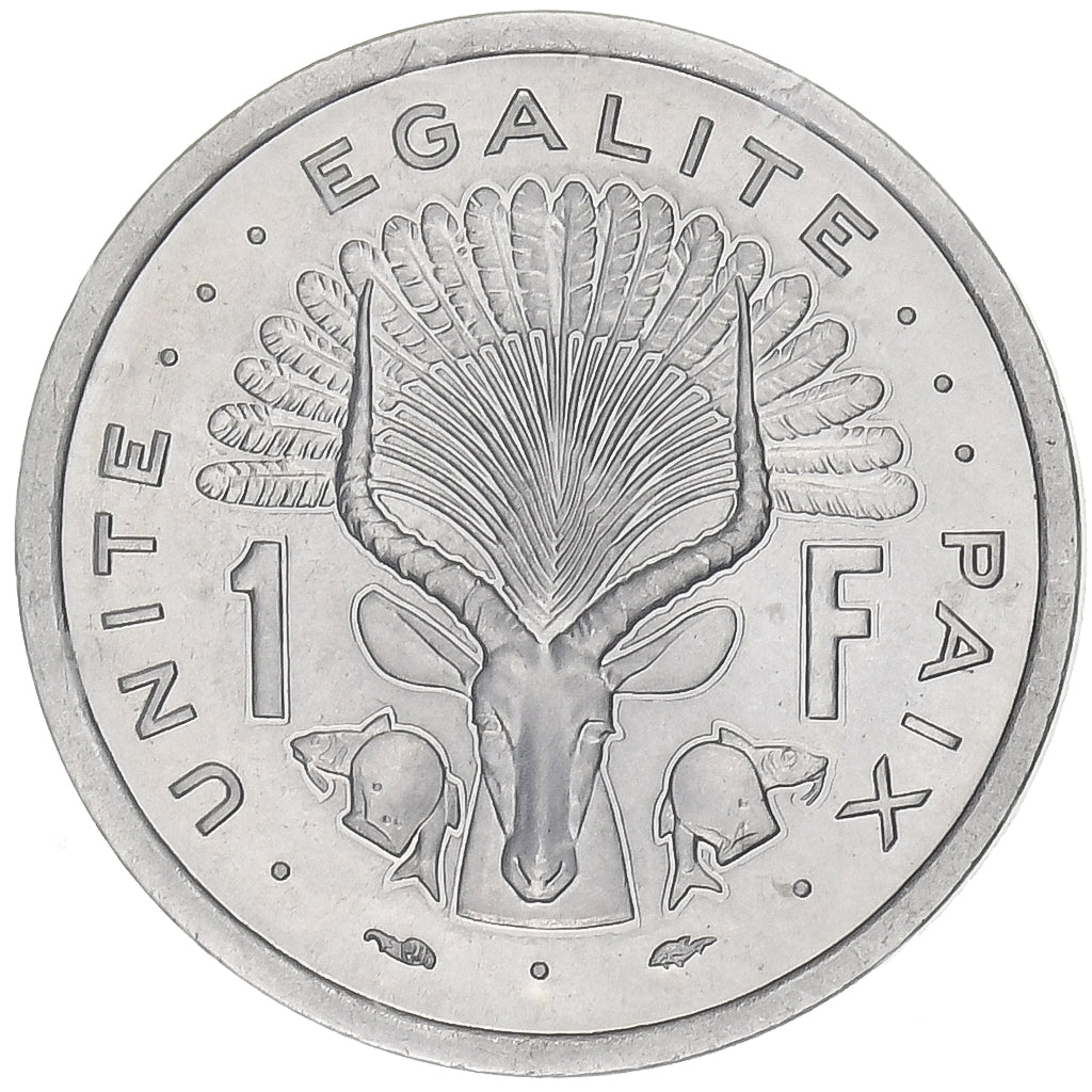 Djibouti, Franc, 1977, Monnaie de Paris, Pattern, Aluminum, MS(65-70), KM:20