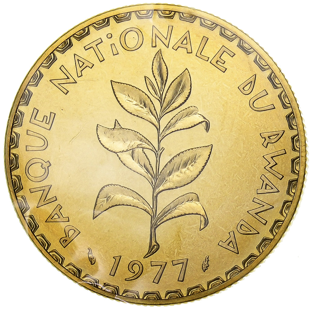 Ruanda, 50 Francs, 1977, Monnaie de Paris, Pattern, Mosiądz, MS(65-70), KM:E7