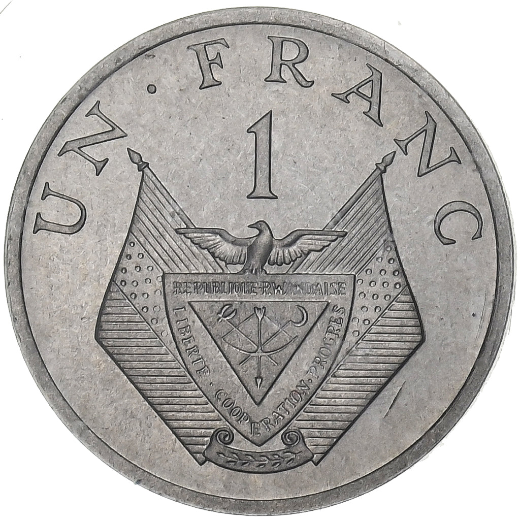 Ruanda, Franc, 1977, Monnaie de Paris, Pattern, Aluminium, MS(65-70), KM:E4