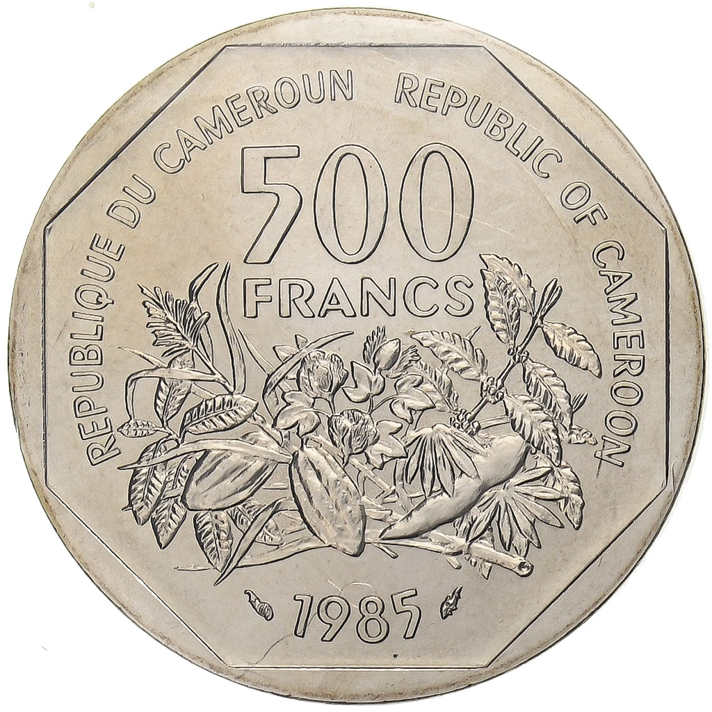 Kamerun, 500 Francs, 1985, Monnaie de Paris, Pattern, Kupfer-Nickel, STGL