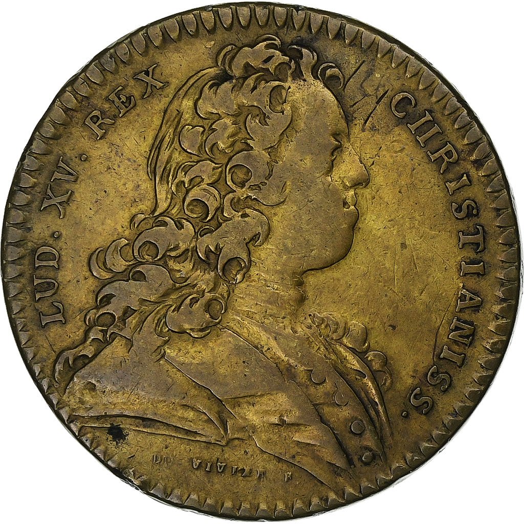 Francia, ficha, Louis XV, États d'Artois, 1724, Ottone, Duvivier, MB+