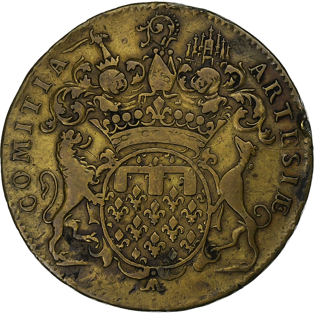 Francia, ficha, Louis XV, États d'Artois, 1724, Ottone, Duvivier, MB+