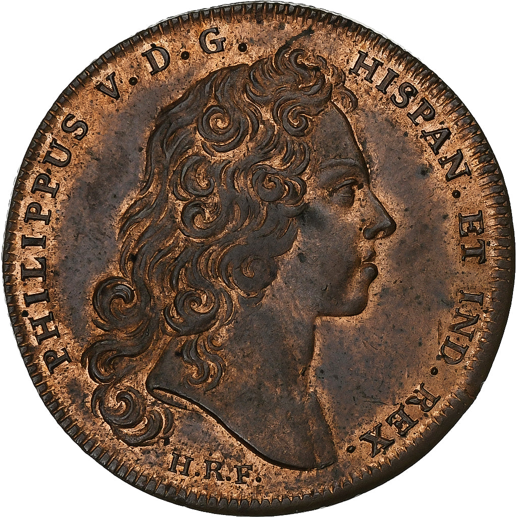 Spanish Netherlands, Token, Philippe V, Proclamation comme Duc d'Anjou, 1702