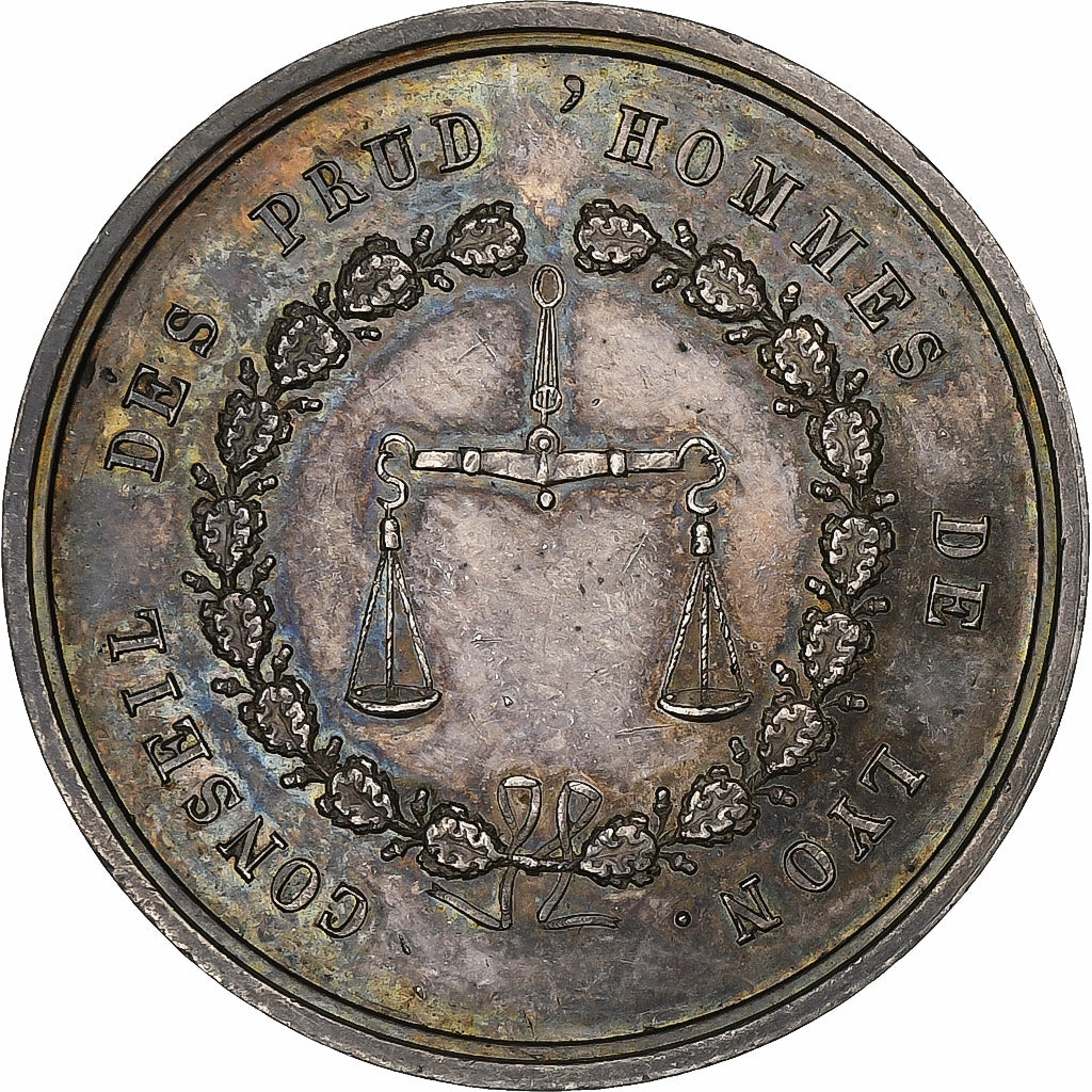 France, Token, Louis XVIII, Conseil des prud'hommes de Lyon, 1818, Silver