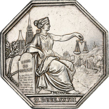 France, Jeton, Tribunal de Commerce de Rouen, 1832, Argent, SUP, Barre