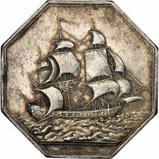 Francja, Token, Chambre de commerce de Paris, 1803, Srebro, Andrieu, AU(55-58)