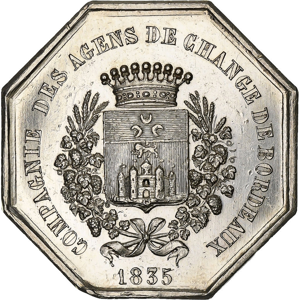 Francia, medaglia, Compagnie des Agents de Change de Bordeaux, 1835, Argento