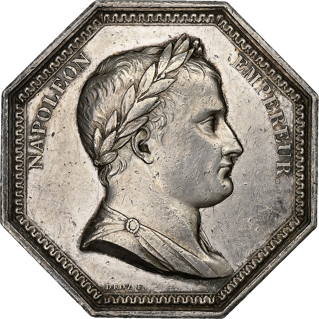 France, Jeton, Napoleon I, Code de commerce, 1809, Argent, TTB+, Droz