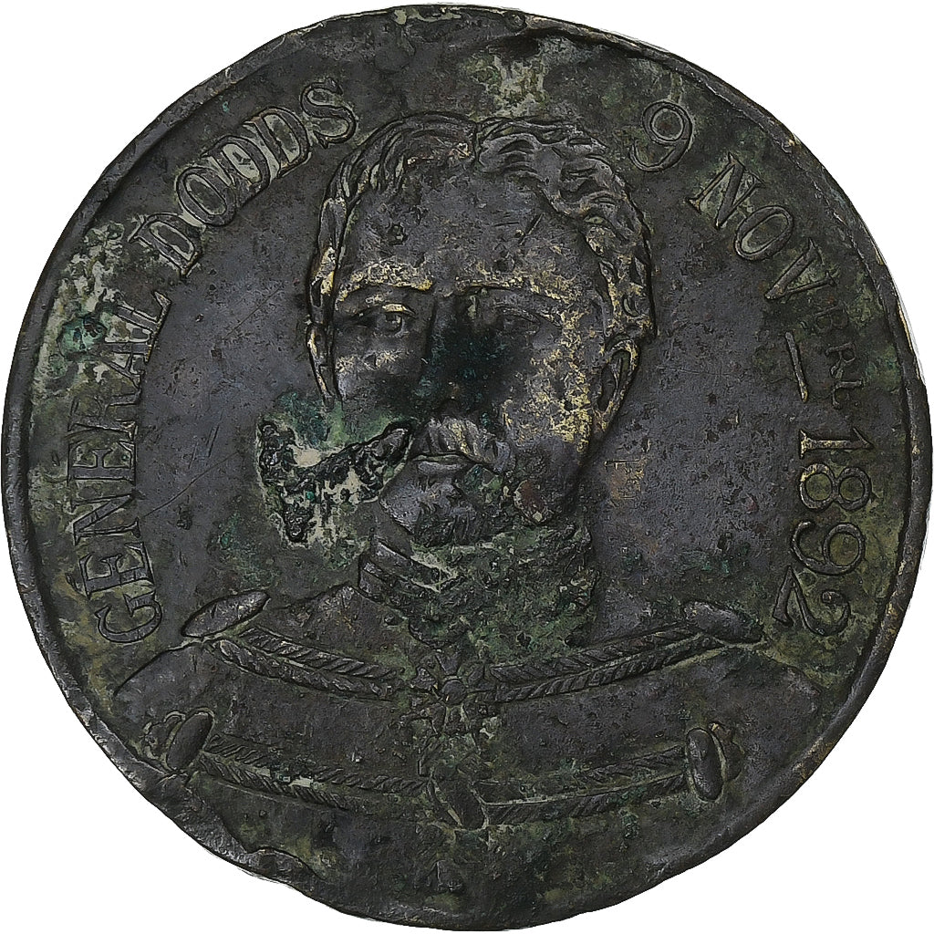 France, Token, Campagne du Dahomey, 1892, Copper, VF(30-35)