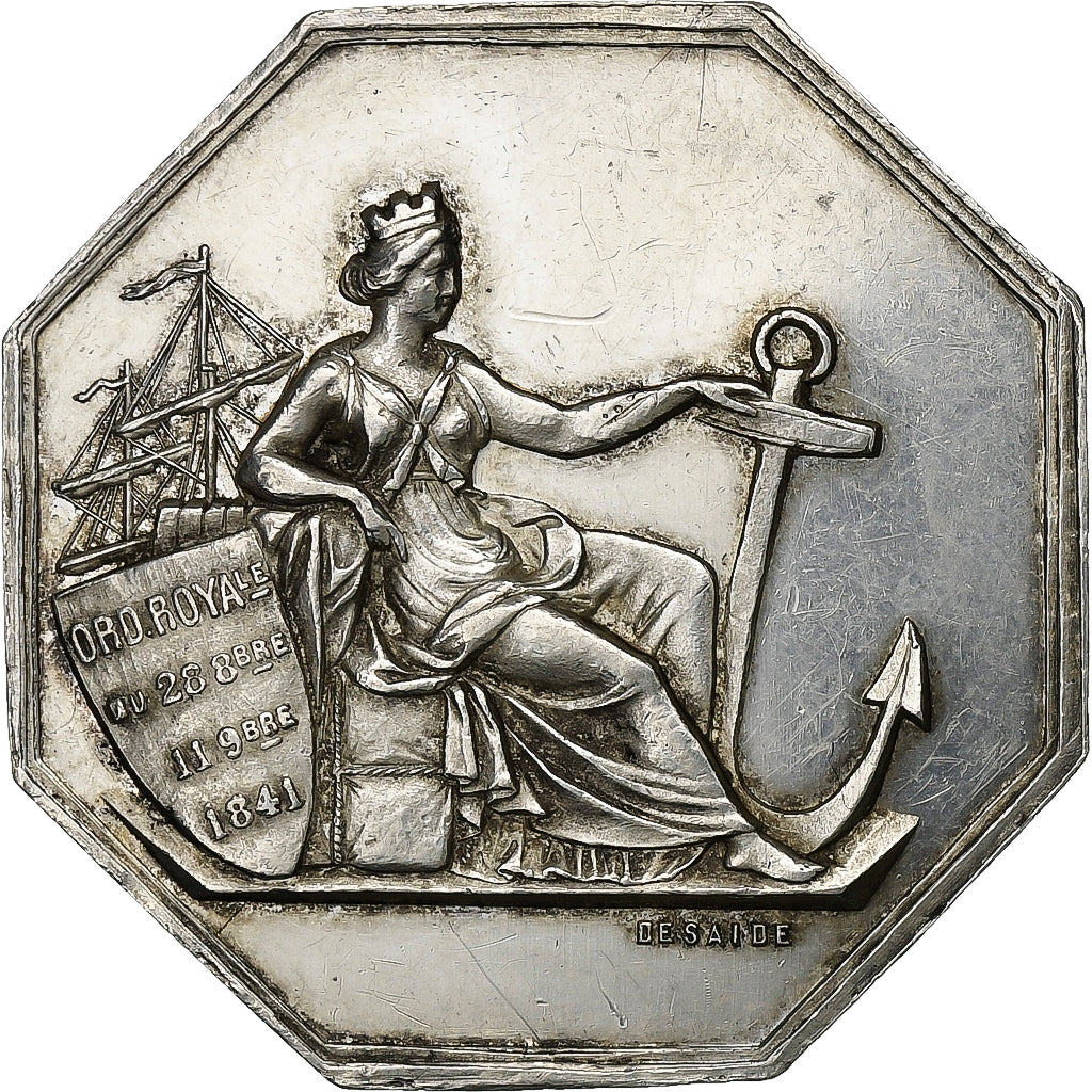Francia, ficha, Chambre de Commerce d'Abbeville, Argento, Desaide, SPL-
