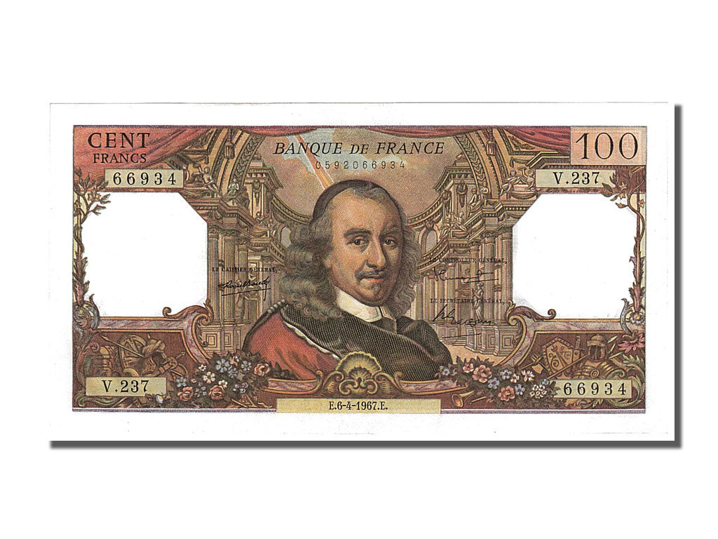 Banknote, France, 100 Francs, 100 F 1964-1979 ''Corneille'', 1967, 1967-04-06