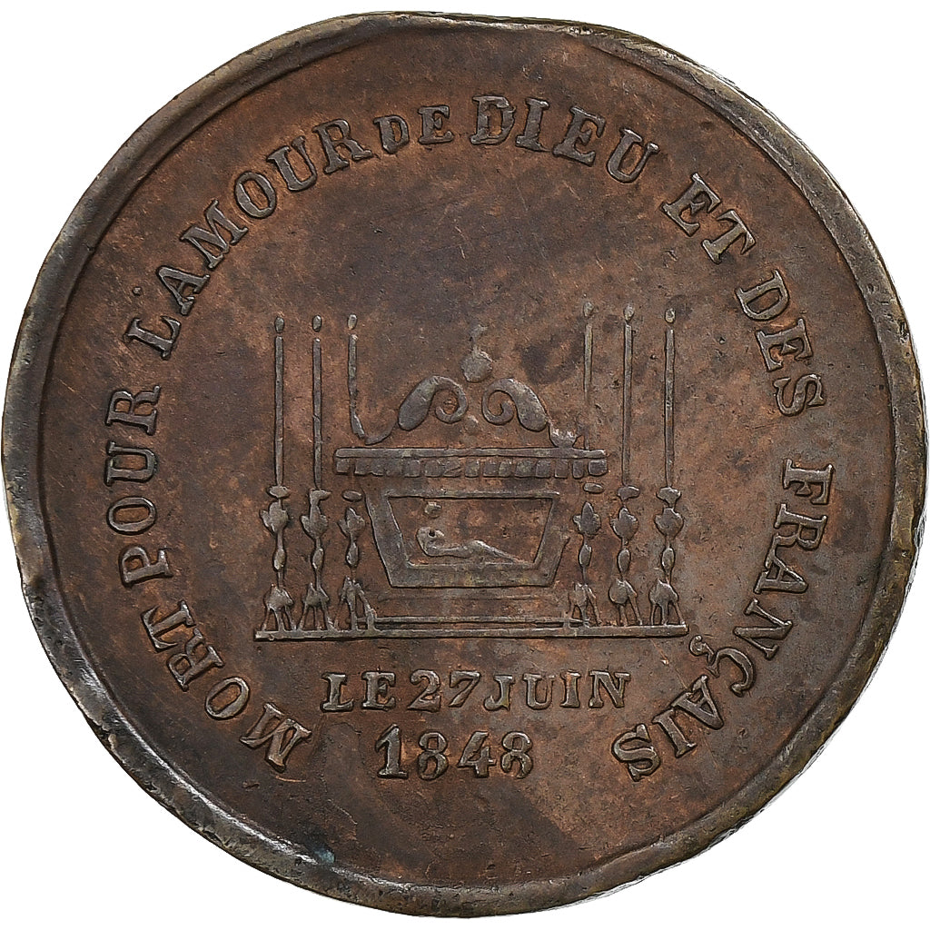 France, Token, Décès d'Affre, 1848, Copper, VF(30-35)