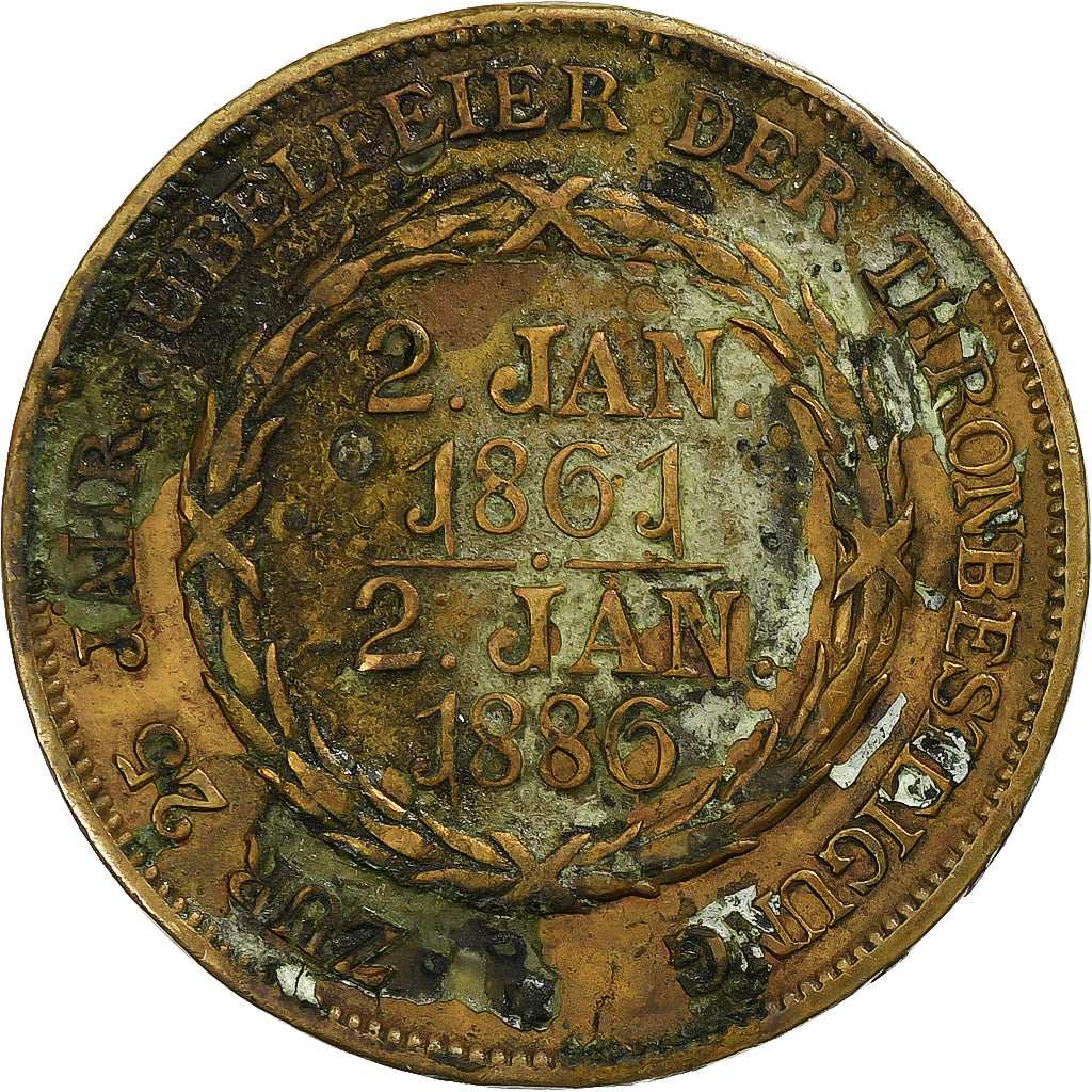 Kingdom of Prussia, betaalpenning, Jubelfeier der thronbesteigung, 1886