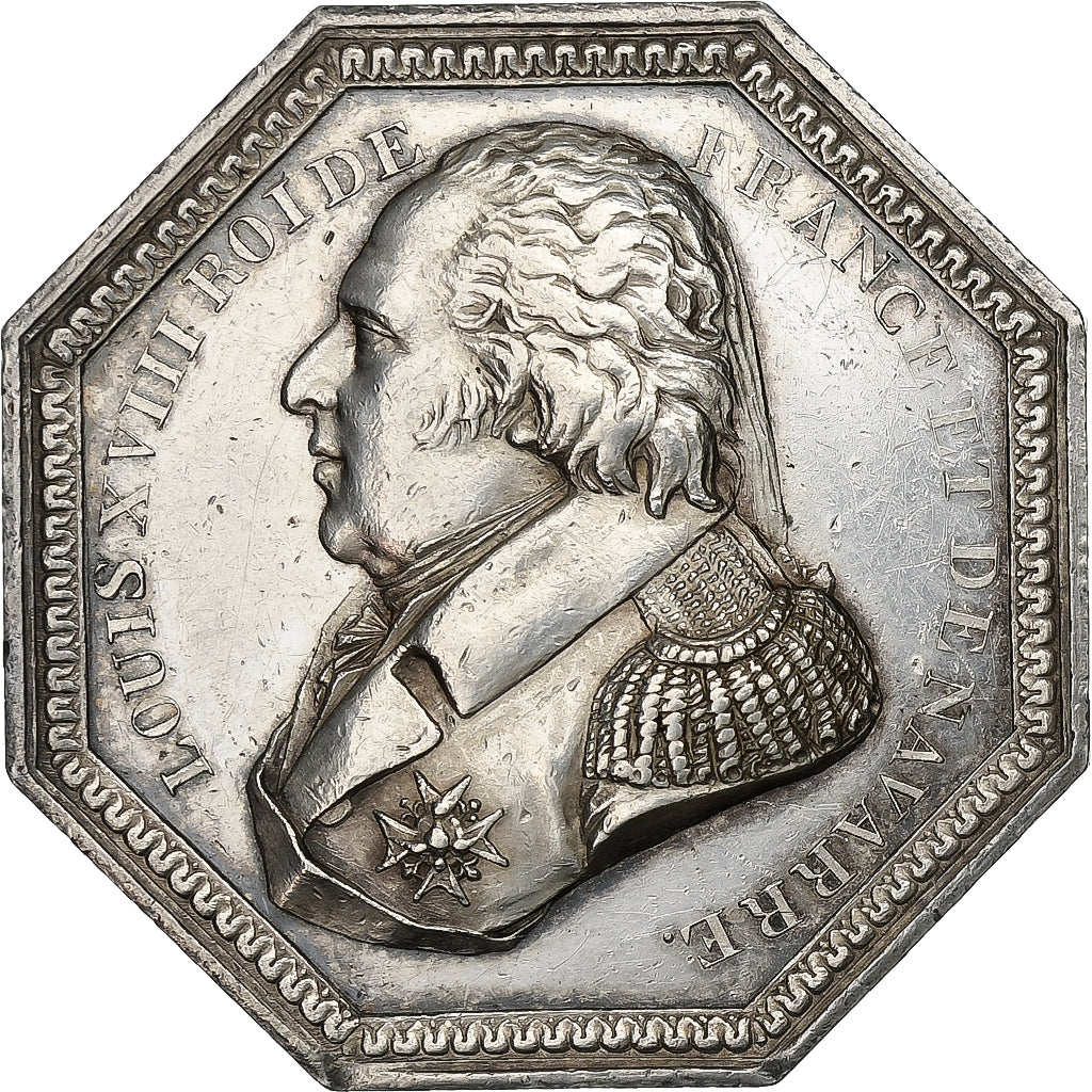 France, Token, Louis XVIII, Agréés du Tribunal de Commerce de Paris, Silver