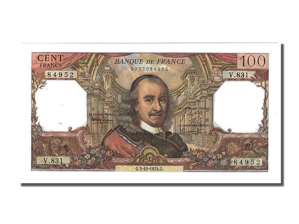 Banknote, France, 100 Francs, 100 F 1964-1979 ''Corneille'', 1974, 1974-10-03