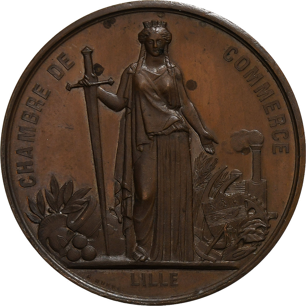 France, Token, Napoléon III, Chambre de Commerce de Lille, Silver, Borrel