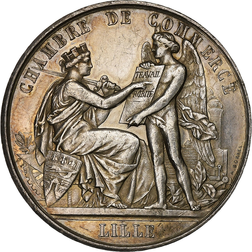 France, Token, Chambre de Commerce de Lille, Silver, AU(55-58)