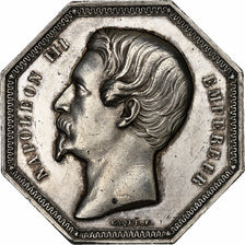 France, Token, Napoléon III, Agents de Change de Paris, 1853, Silver, Caqué