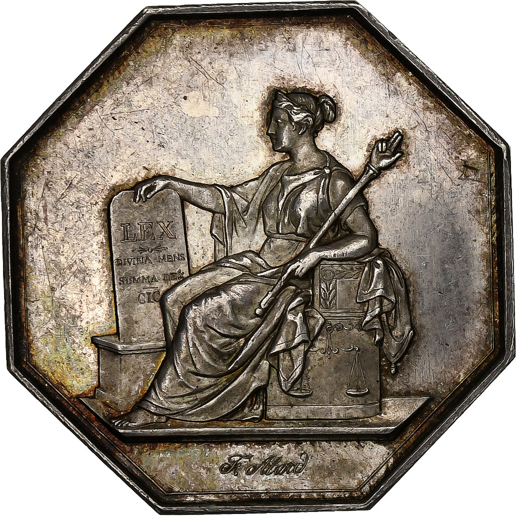 France, Token, Avoués au tribunal de Ière instance de Paris, 1849, Silver
