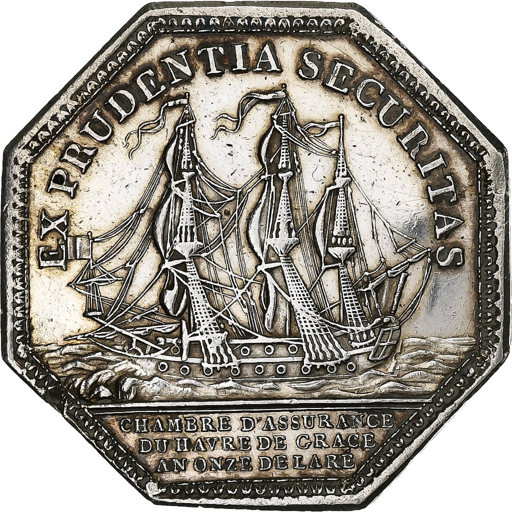 Frankreich, betaalpenning, Compagnie d’assurance du Havre, 1802, Silber, SS+