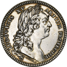 France, Jeton, Louis XV, Etats de Bretagne, 1756, Argent, SUP, Refrappe