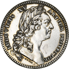 France, Token, Louis XV, Etats de Bretagne, 1756, Silver, Restrike, AU(55-58)