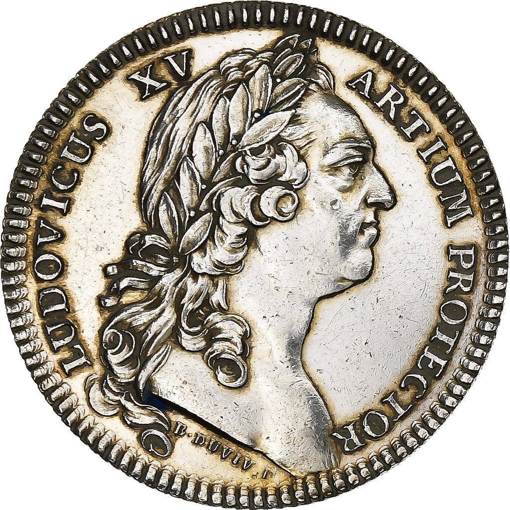 França, Token, Luís XV, Etats de Bretagne, 1756, Prata, Nova cunhagem