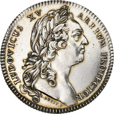 França, Token, Luís XV, Etats de Bretagne, 1756, Prata, Nova cunhagem