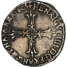 France, Henri IV, 1/4 Ecu, 1605, Nantes, Silver, VF(30-35), Gadoury:597