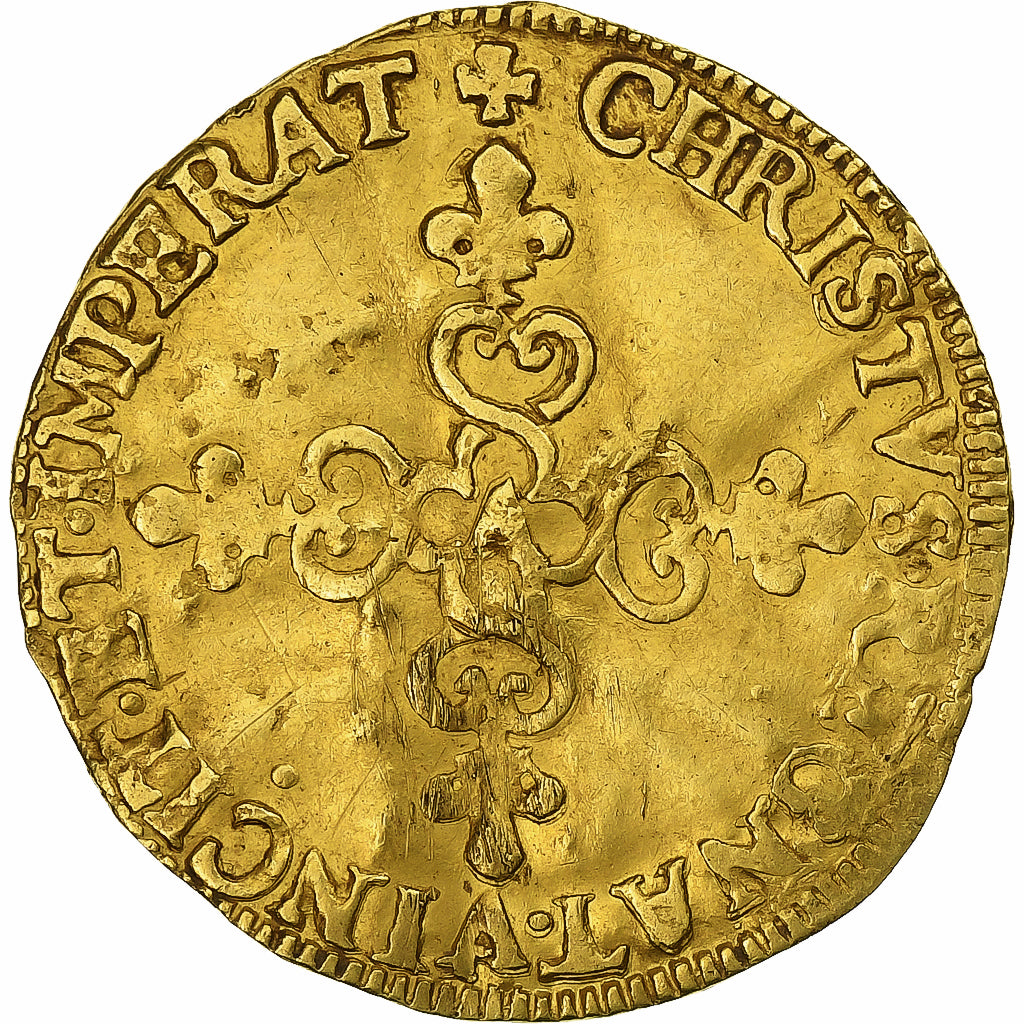 France, Louis XIII, Ecu d'or, 1615, Paris, Gold, VF(20-25), Gadoury:55