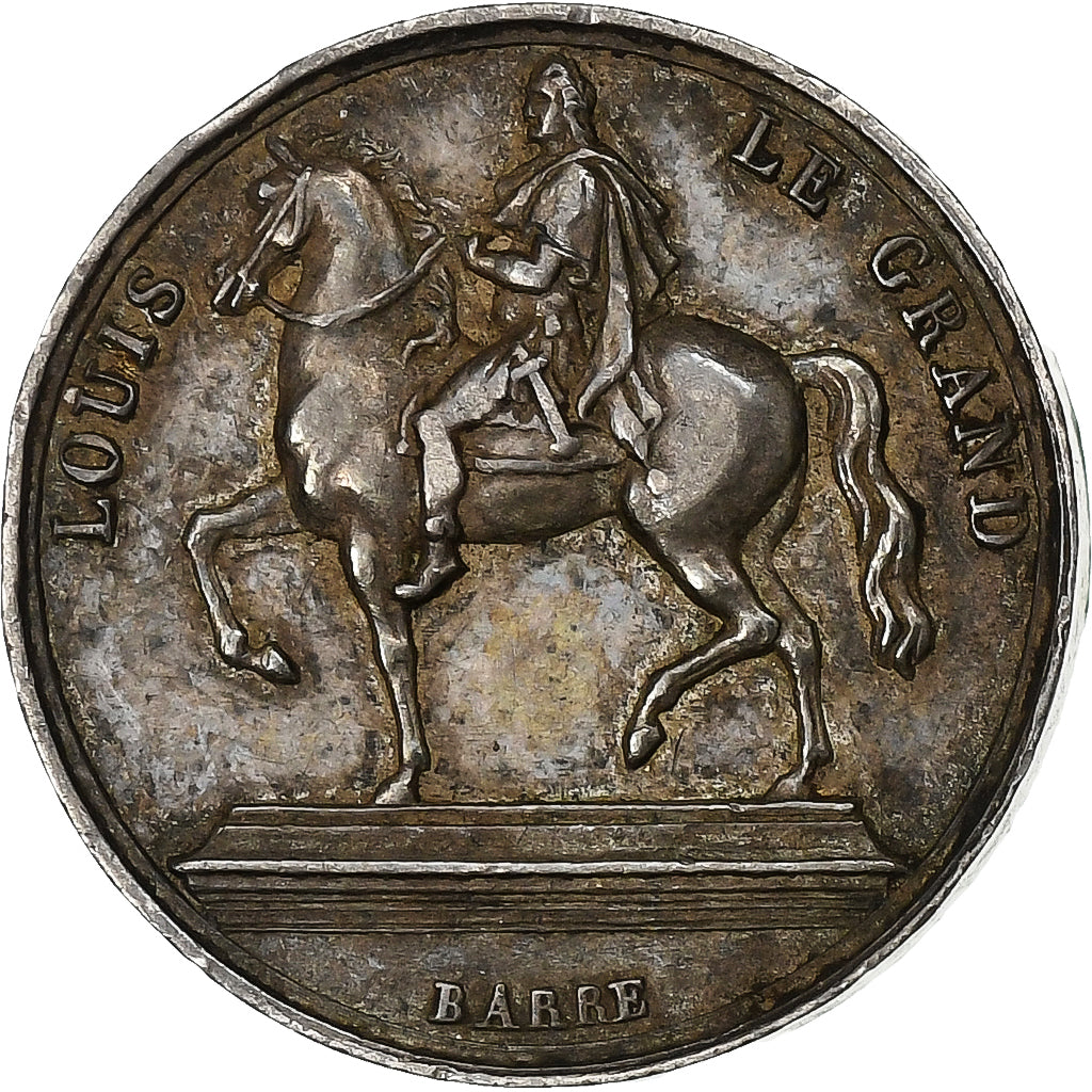 Francja, Quinaire, Karol X, Place Louis le Grand, 1825, Srebro, Barre, AU(50-53)