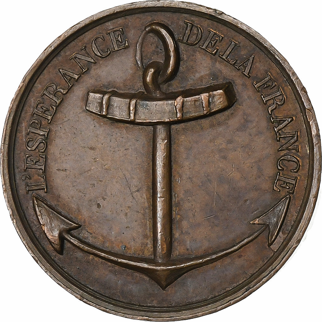 Francja, Quinaire, Naissance du Duc de Bordeaux, 1820, Brązowy, AU(50-53)