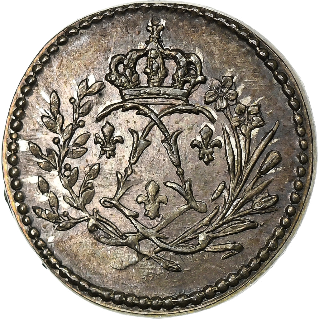 Francja, Quinaire, Ludwik XVIII, Frappé durant l’exil, n.d., Srebro