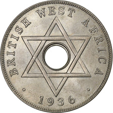 British West Africa, Edward VIII, Penny, 1936, Birmingham, Copper-nickel