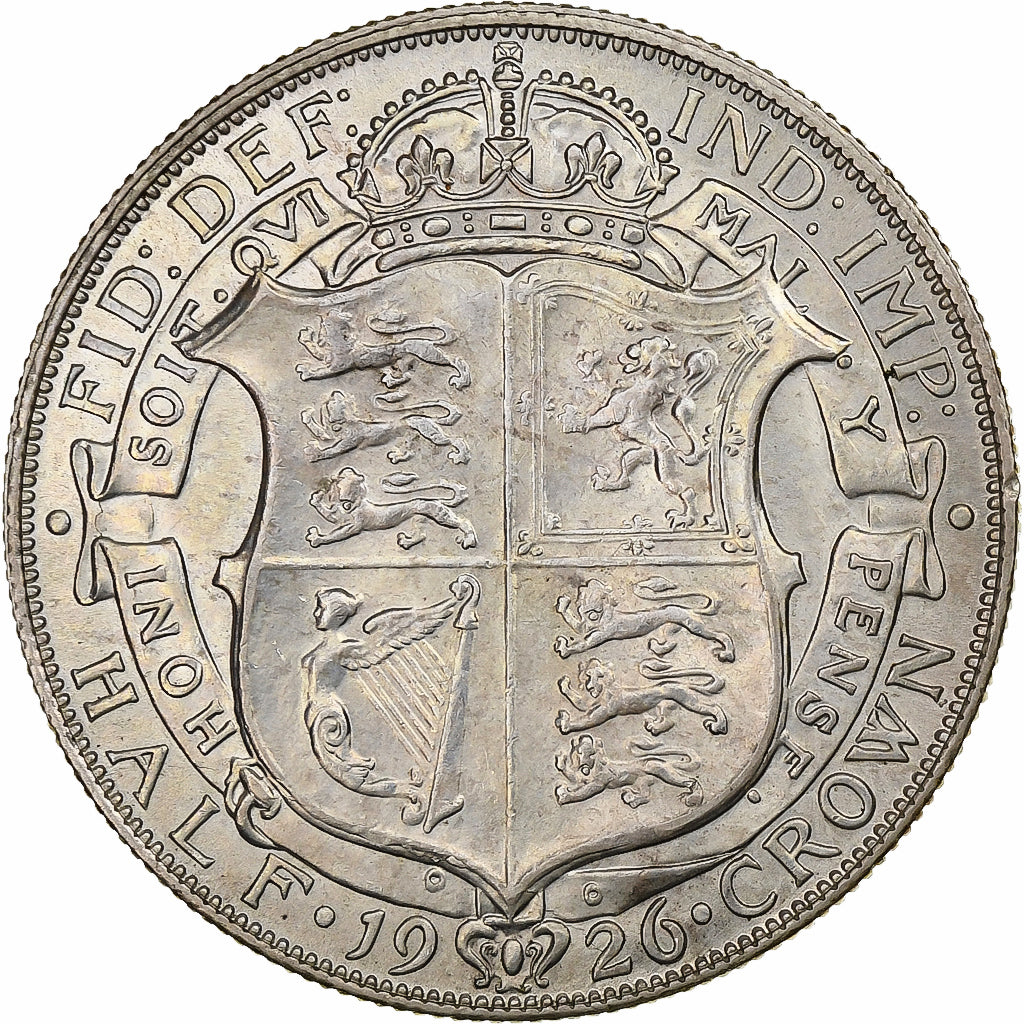 United Kingdom, George V, 1/2 Crown, 1926, British Royal Mint, Silver