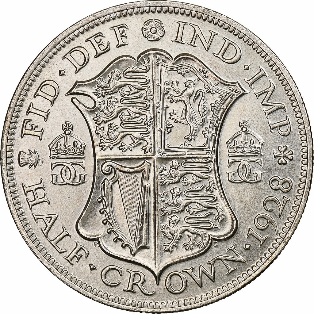 United Kingdom, George V, 1/2 Crown, 1928, London, Silver, MS(63), Spink:4037