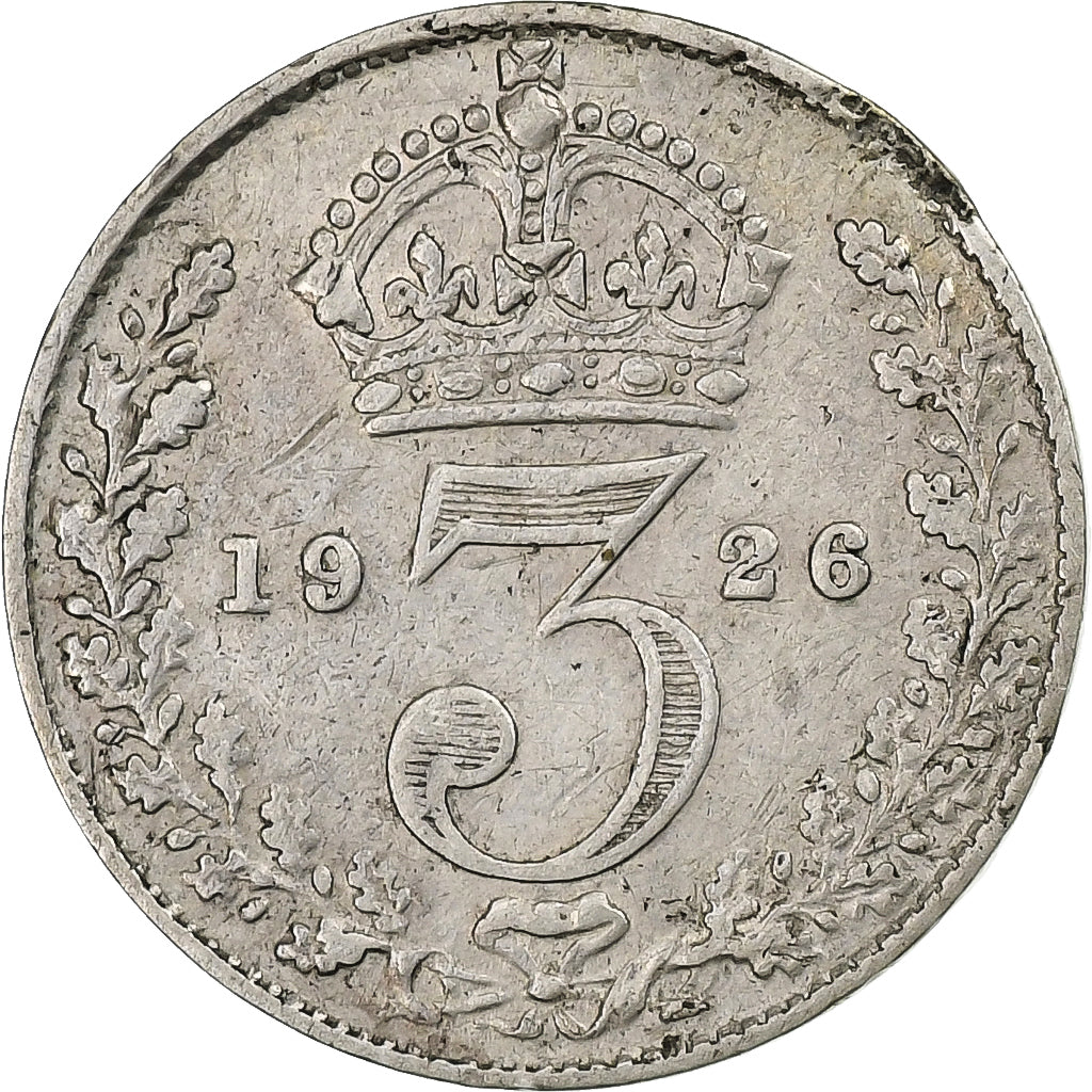 United Kingdom, George V, 3 Pence, 1926, London, Silver, VF(30-35), Spink:4035