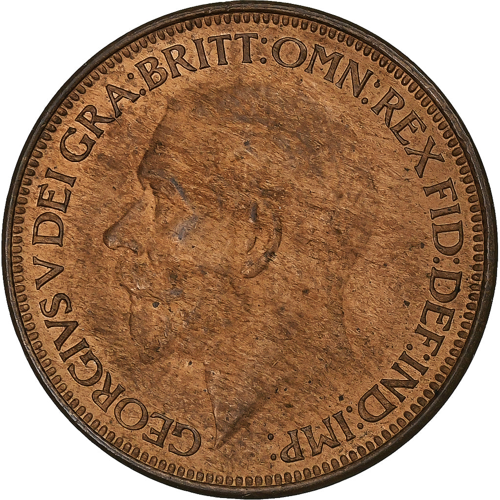 United Kingdom, George V, 1/2 Penny, 1925, London, Bronze, AU(50-53)
