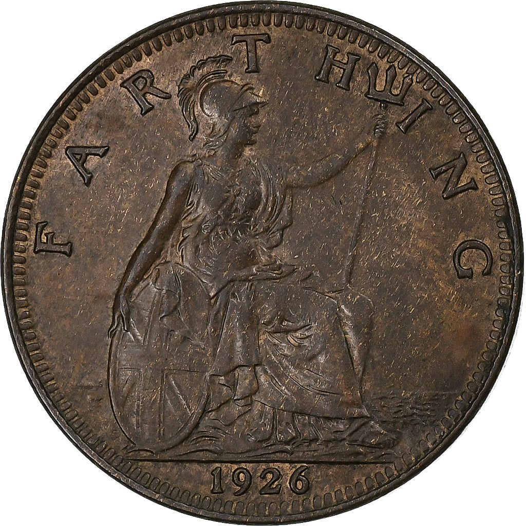 Reino Unido, George V, Farthing, 1926, London, Bronze, AU(55-58), Spink:4061